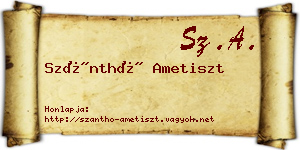 Szánthó Ametiszt névjegykártya